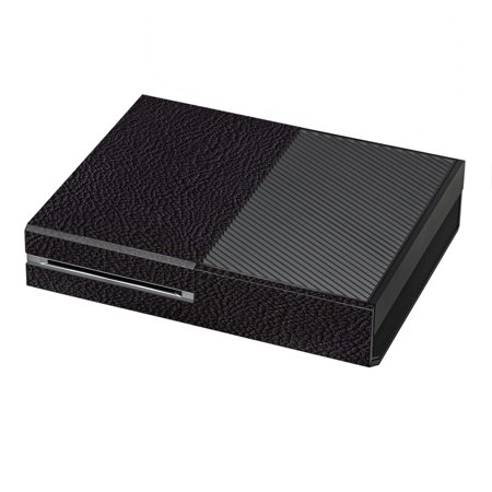 Skin Decal For Xbox One Console / Black Leather Pattern Look