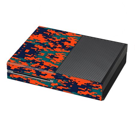 Skin Decal For Xbox One Console / Digi Camo Team Colors Camouflage Orange Teal