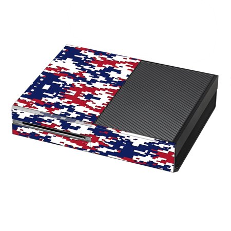 Skin Decal For Xbox One Console / Digi Camo Team Colors Camouflage Red Blue