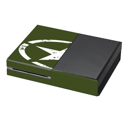 Skin Decal For Xbox One Console / Green Army Star Military