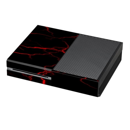 Skin Decal For Xbox One Console / Red Lightning Bolts Electric