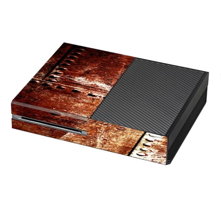 Skin Decal For Xbox One Console / Rusted Metal Panels Rivets Rust