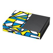 Skin Decal For Xbox One Console / Stained Glass Abstract Blue Yellow