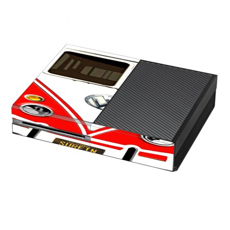 Skin Decal For Xbox One Console / Vw Bus Red, Split Surfer
