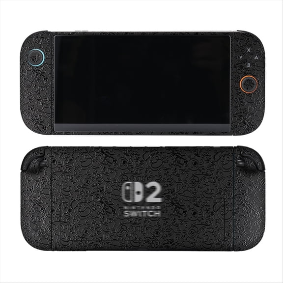 Skin Decal Set for Nintendo Switch 2 & Joy-Cons– Anti-Scratch, Bubble-Free, No Residue, Premium Adhesive Material – Full Coverage Protective Film for Console & Controllers-T