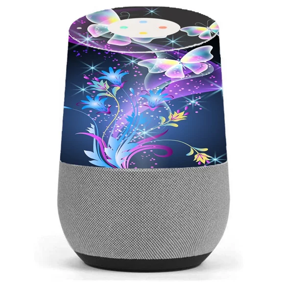 Skin Decal Vinyl Wrap For Google Home Stickers Skins Cover/ Glowing Butterflies