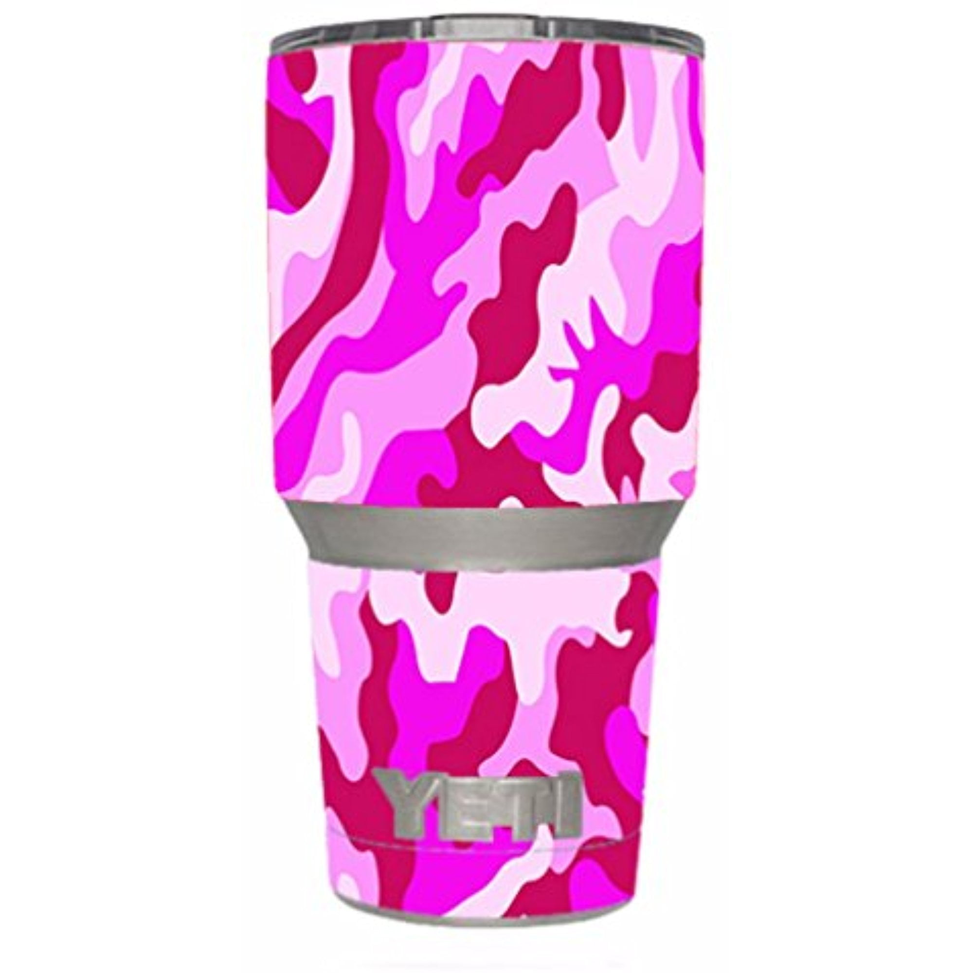 Skin Decal Vinyl Wrap for Yeti 30 oz Rambler Tumbler Cup (6-piece kit)  Stickers Skins Cover / pink camo, camouflage 