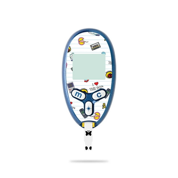 Skin Decal Wrap Compatible With Abbott FreeStyle Lite Sticker Design Love The 90s