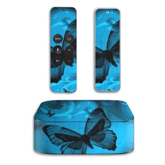 Skin Decal Wrap Compatible With Apple TV 4th Gen (2015) Sticker Design Dark Butterfly