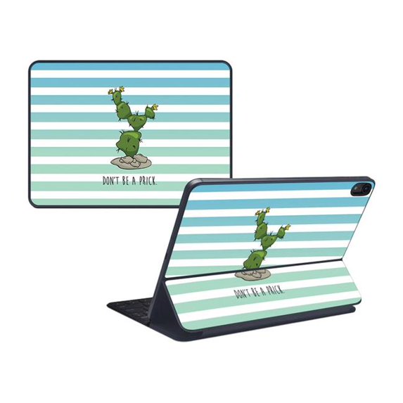 Skin Decal Wrap Compatible With Apple iPad Pro Smart Keyboard 11" (2018) Sticker Design Happy Cactus