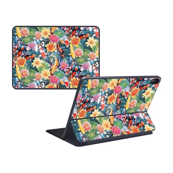 Skin Decal Wrap Compatible With Apple iPad Pro Smart Keyboard 11" (2018) Sticker Design Koi Pond