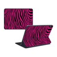 thumbnail image 1 of Carbon Fiber Skin Decal Wrap Compatible With Apple iPad Pro Smart Keyboard 11" (2018) Sticker Design Pink Zebra, 1 of 2
