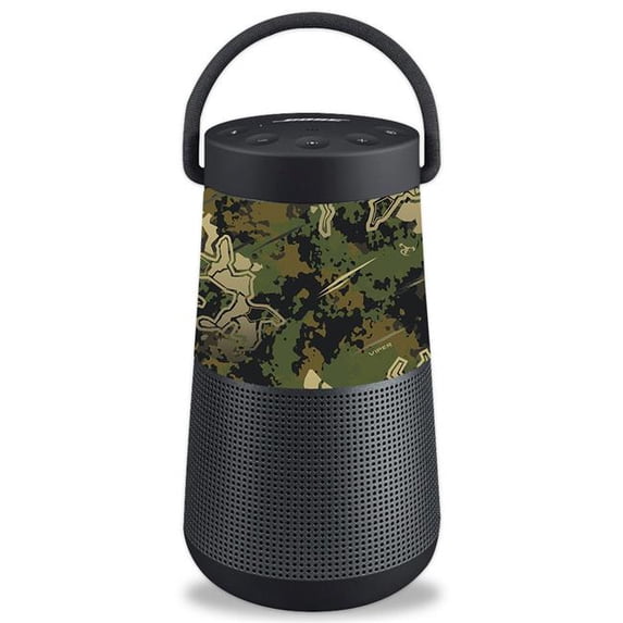 Skin Decal Wrap Compatible With Bose SoundLink Revolve+ Sticker Design Viper Woodland