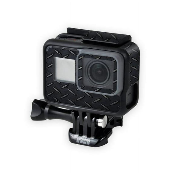 Skin Decal Wrap Compatible With GoPro Hero5 Black Sticker Designs Black Diamond Plate