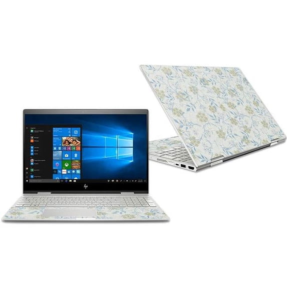 Skin Decal Wrap Compatible With HP Envy x360 Convertible 15" (2018) Sticker Design Jasmine