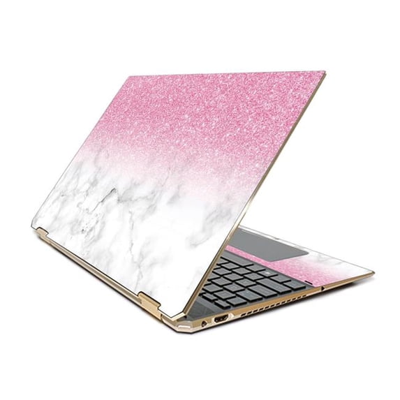 Skin Decal Wrap Compatible With HP Spectre x360 15.6" Gem-Cut (2019) Sticker Design Marble Glitz