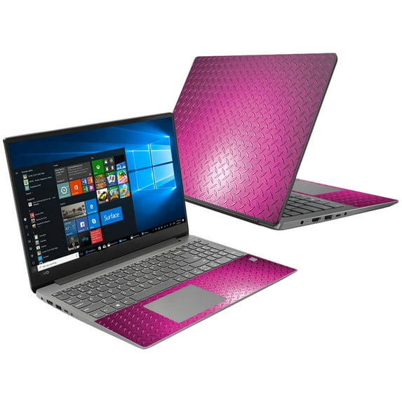 Skin Decal Wrap Compatible With Lenovo Ideapad 530S 14" (2018) Sticker Design Pink Diamond Plate