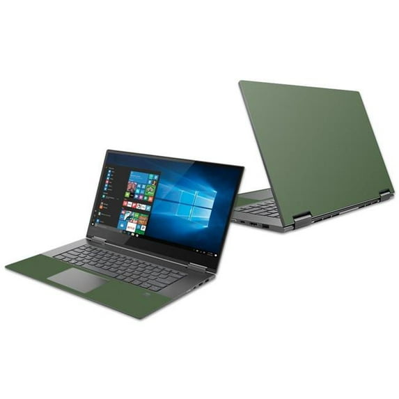 Skin Decal Wrap Compatible With Lenovo Yoga 730 15" (2018) Sticker Design Solid Olive