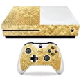 thumbnail image 1 of Skin Decal Wrap Compatible With Microsoft Xbox One S Gold Tiles, 1 of 4