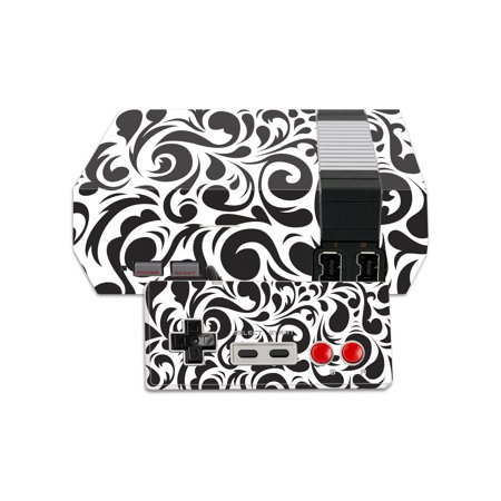 Skin Decal Wrap Compatible With Nintendo NES Classic Edition Swirly Black