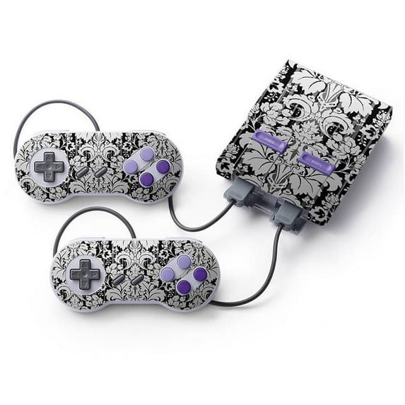 Skin Decal Wrap Compatible With Nintendo Super NES Classic Sticker Design Floral Retro