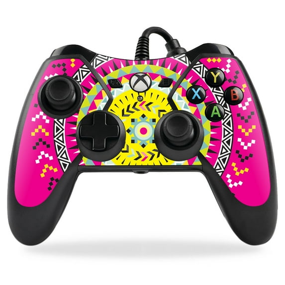 Skin Decal Wrap Compatible With PowerA Pro Ex Xbox One Controller Pink Aztec