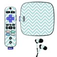 thumbnail image 1 of Skin Decal Wrap Compatible With Roku Ultra Sticker Design Aqua Chevron, 1 of 6