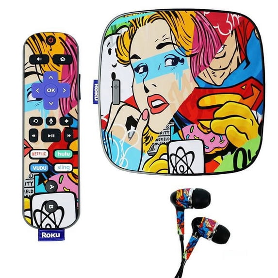 Skin Decal Wrap Compatible With Roku Ultra Sticker Design Cartoon Mania