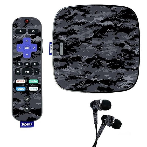 Skin Decal Wrap Compatible With Roku Ultra Sticker Design Digital Camo