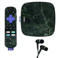 thumbnail image 1 of Skin Decal Wrap Compatible With Roku Ultra Sticker Design Green Marble, 1 of 6