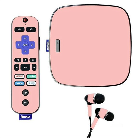 Skin Decal Wrap Compatible With Roku Ultra Sticker Design Solid Blush