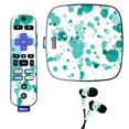 thumbnail image 1 of Skin Decal Wrap Compatible With Roku Ultra Sticker Design Teal Splatter, 1 of 6