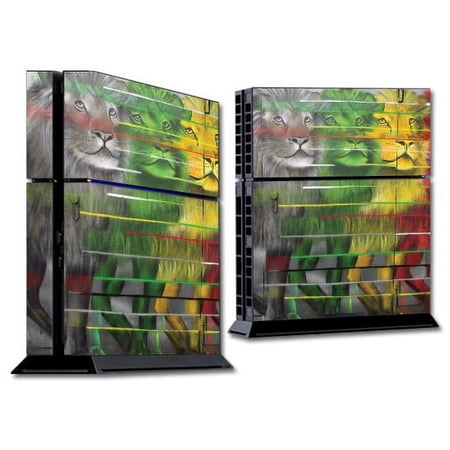Skin Decal Wrap Compatible With Sony PS4 Console Lion Evolution