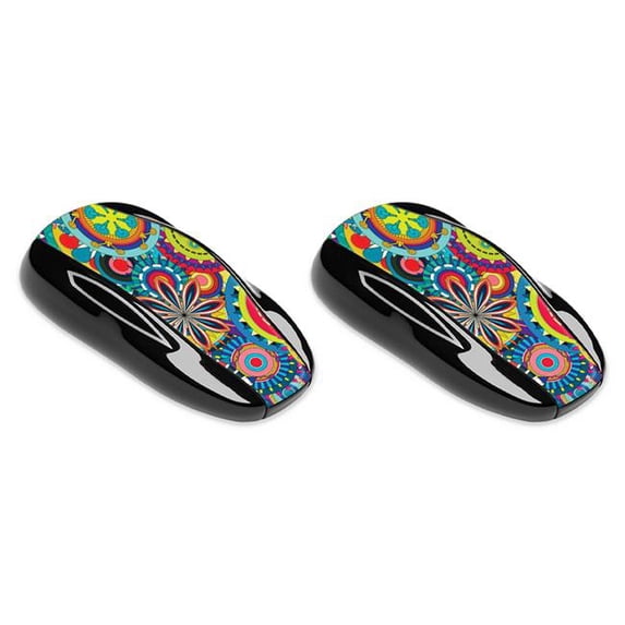 Skin Decal Wrap Compatible With Tesla Model S Key Fob Sticker Design Flower Wheels