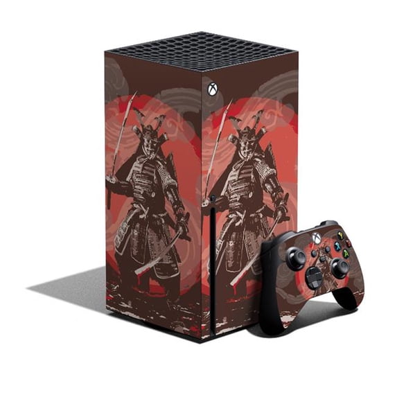 Skin Decal Wrap Compatible With XBOX Series X Bundle Sticker Design Samurai Battle