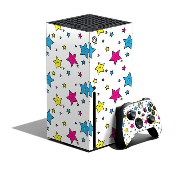 Skin Decal Wrap Compatible With XBOX Series X Bundle Sticker Design Smiley Stars