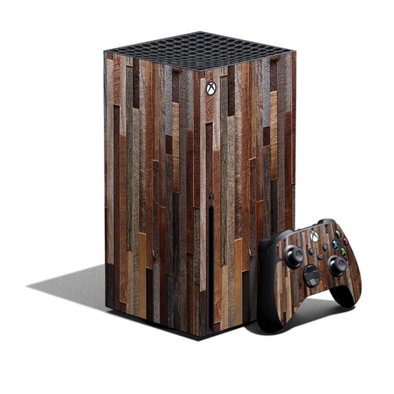 Skin Decal Wrap Compatible With XBOX Series X Bundle Sticker Design Woody
