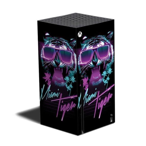 Skin Decal Wrap Compatible With XBOX Series X Sticker Design Miami Tiger