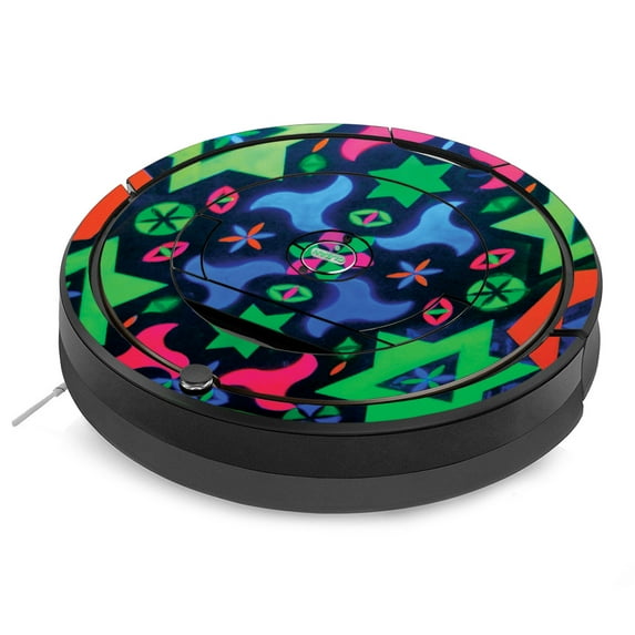 Skin Decal Wrap Compatible With iRobot Roomba 890 Minimal Coverage Vacuum Sticker Design Geometric Rave