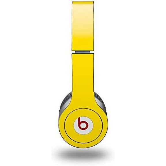 Skin Decal Wrap Works with Original Beats Solo HD Headphones Solids Collection Yellow Skin Only (Headphones NOT Included)
