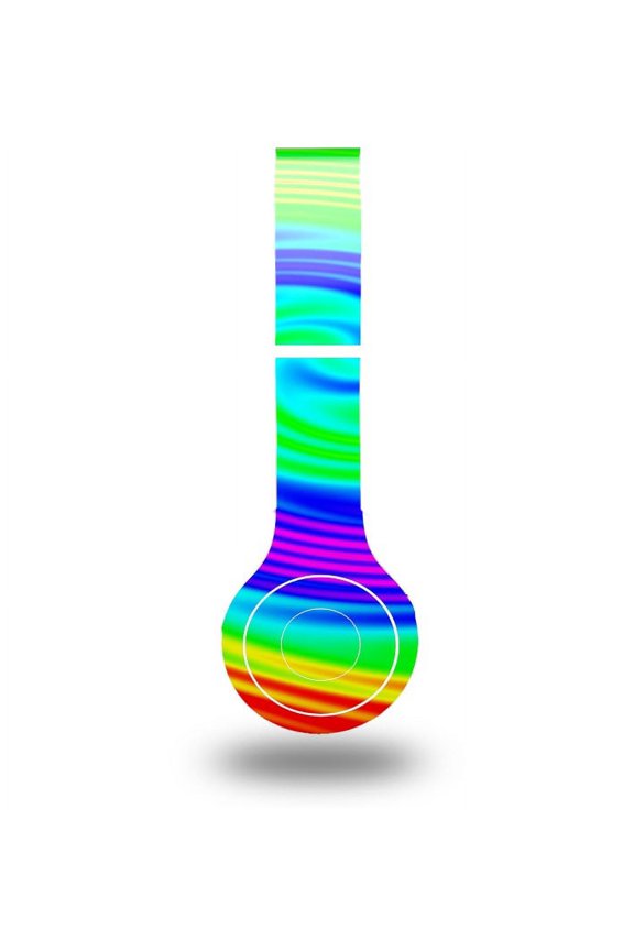 Skin Decal Wrap compatible with Original Beats Solo HD Rainbow Swirl (HEADPHONES NOT INCLUDED)