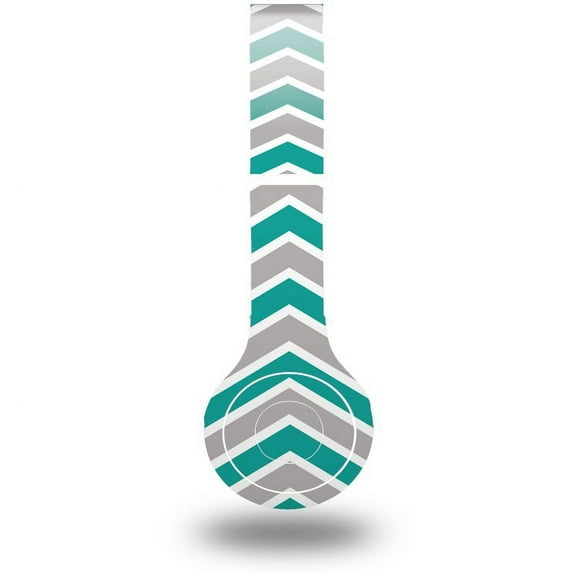 Skin Decal Wrap compatible with Original Beats Solo HD Zig Zag Teal and Gray (HEADPHONES NOT INCLUDED)