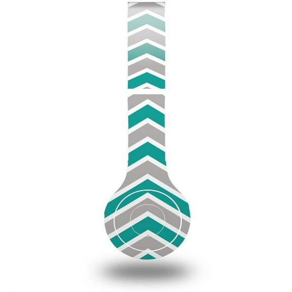 Skin Decal Wrap compatible with Original Beats Solo HD Zig Zag Teal and Gray (HEADPHONES NOT INCLUDED)
