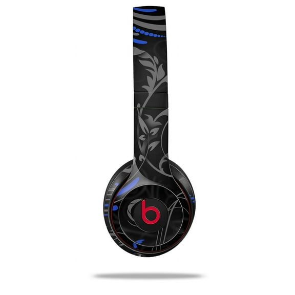 Skin Decal Wrap for Beats Solo 2 and Solo 3 Wireless Headphones Twisted Garden Gray and Blue (BEATS NOT INCLUDED) by WraptorSkinz