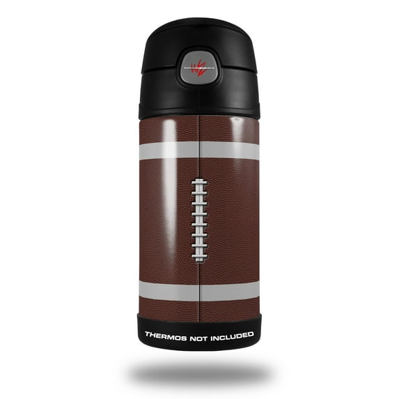 Skin Decal Wrap for Thermos Funtainer 12oz Bottle Football (BOTTLE NOT INCLUDED) by WraptorSkinz