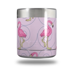 Skin Decal Wrap for Yeti Rambler Lowball - Flamingos on Pink by WraptorSkinz