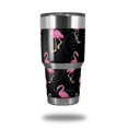 thumbnail image 1 of Skin Decal Wrap for Yeti Tumbler Rambler 30 oz Flamingos on Black ( 30oz TUMBLER NOT INCLUDED ), 1 of 3