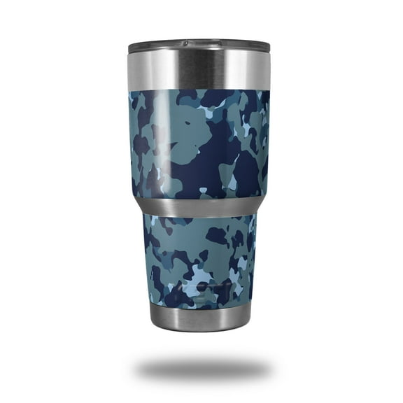 Skin Decal Wrap for Yeti Tumbler Rambler 30 oz WraptorCamo Old School Camouflage Camo Navy ( 30oz TUMBLER NOT INCLUDED )
