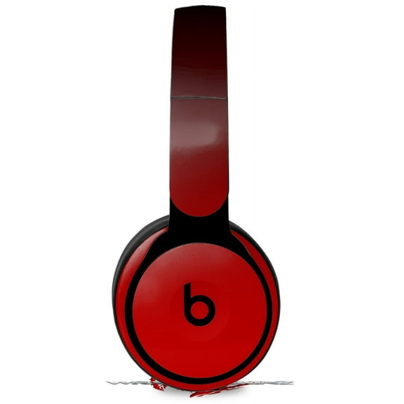 Skin Decal Wrap works with Original Beats Solo Pro Headphones Smooth Fades Red Black Skin Only BEATS NOT INCLUDED