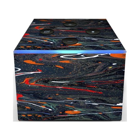 Skin Decal for Amazon Fire TV CUBE + REMOTE / Paint Splatter Swirls